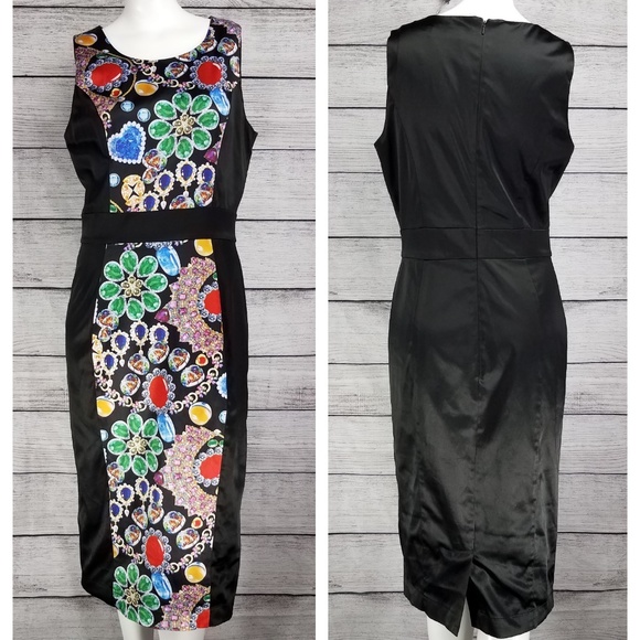 Tatyana Dresses & Skirts - Tatyana Jewel print pencil dress Retro Pinup M